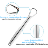 Raspador de língua de aço inoxidável, de alta qualidade, limpador de hálito fresco, escova de dentes revestida, ferramentas de cuidados de higiene oral